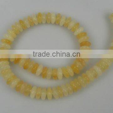 Rondelles gemstone Natural Spring Yellow Jade