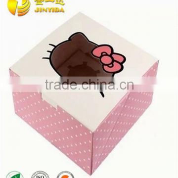 2016 newly design personalized sweet pink handmade cake box