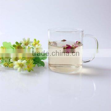 china hot sale high quality hand made eco-friendly high borosilicate clear promotional glass drinking cup for coffee tea