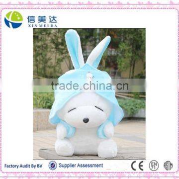 Hotsale in China white small eyes rabbit with a hat