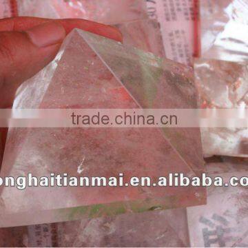 Natural Rock Clear Quartz Crystal Pyramid/HEALING PYRAMID