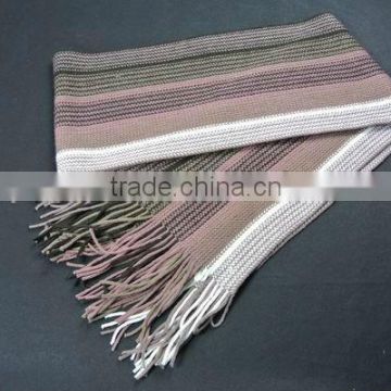 NEW mens knit vertical striped scarf