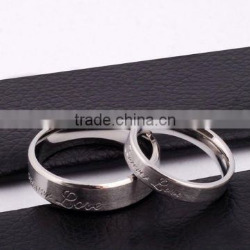Shining Stainless Steel Love Cheap Promise Rings(JR10010)