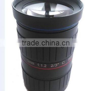night vision ir filter 2/3" c mount lens 12mm f1.2 manual aperture best quality cctv camera lenses