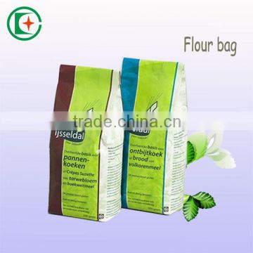 Logo printing kraft paper 2kg wheat flour packing bags