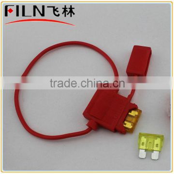 red waterproof cut out fuse holder with 20cm AWG18 wire and fuse