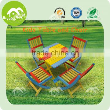 Handmade fantastic children table and bench, outdoor kid furniture