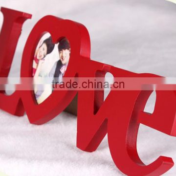 wedding decoration home table customized factory manufacture red MDF cheap photo frame