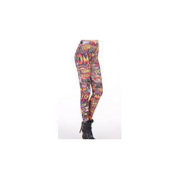 Letters printed autumn jeggings slim tights Korea