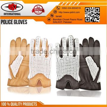 Classic Mens Dress Driving Gloves Quality Police Leather Gloves