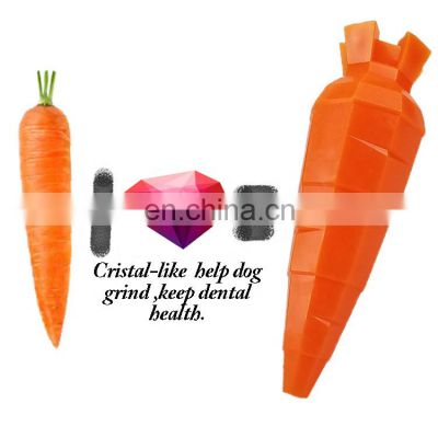 unique design dog treats toy accept custom color carrot shaped pet chew toy