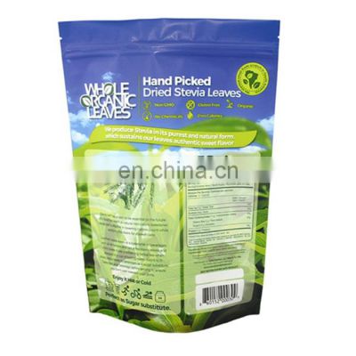 Food Packaging Flat Bottom Kraft Paper Bag Factory Supply Flat Bottom Tea Bag with Zipper