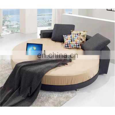 CBMMART modern Luxury bedroom set furniture simple round leather bed