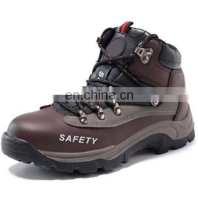 Lightweight Steel Toe Work  Genuine Leather Anti-smash pu boots safety shoes