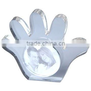 2012 hot new clear acrylic magnetic hand shape photo/picture frame