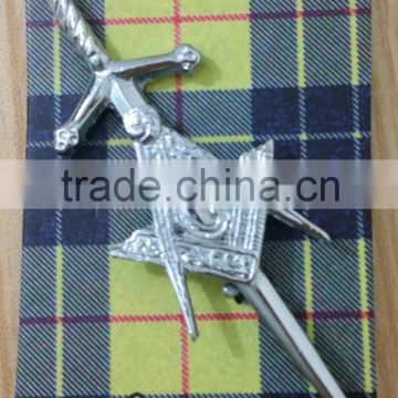Masonic Design Kilt Pin In Chrome Finished Made Of Brass Material