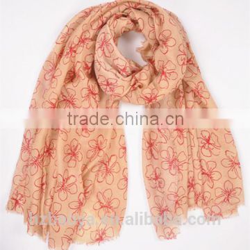 Hot selling cheap fashion polyester print scarf