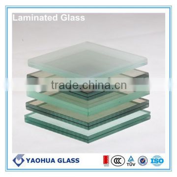 China Laminated Glass Manufacture Shandong Yaohua/Railing or Stair Decorative Tempered Laminated Glass