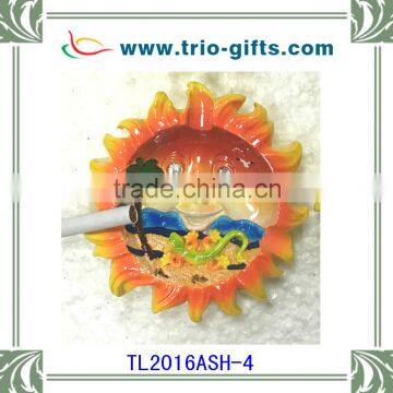 resin lizard ashtray sun shape