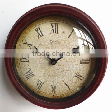 Dia 23.5 cm Rustic Round Metal Wall Clock,