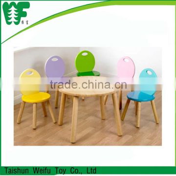 rubber solid wood table and chair for children