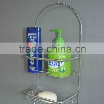 2-layer Chromed wire shower caddy/shelf for Showers