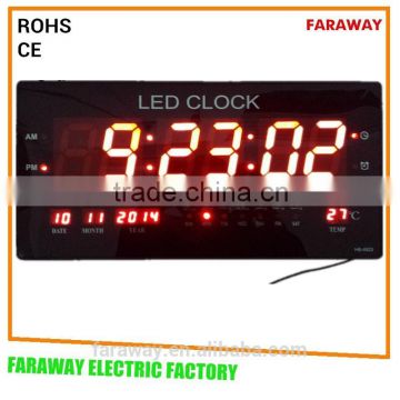 red/green/blue 3" led calendar clock with alarm and temperature
