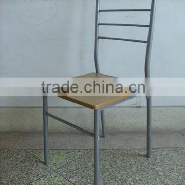 Zhangzhou furniture wholesale modern MDF panel type cheap metal dining chair for dinner room furniture