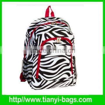 2014 quality zebra print school backpack