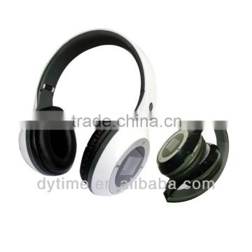 Wireless headset Mp3 can fold support FM TF card LCD display