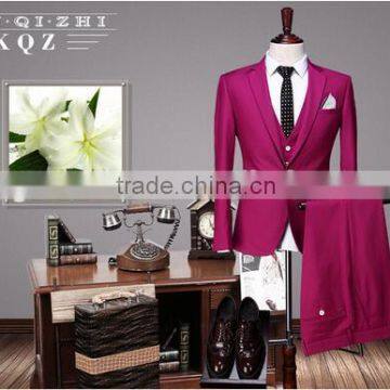 red colour Custom made latest design slim men suit