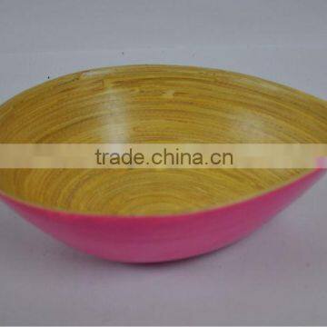 Spun bamboo bowl