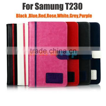 Wholesale Colored Leather Case For Samsung Galaxy Tab 4 7.0 T230 T231 T235 Flip Cover TPU Protective Book Case