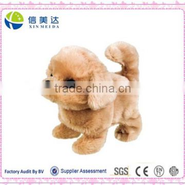 Cute Battery Operated Plush Golden Retriever Toy
