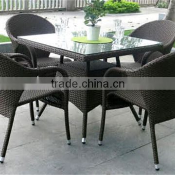 Outdoor furniture rattan wicker chair and table sets