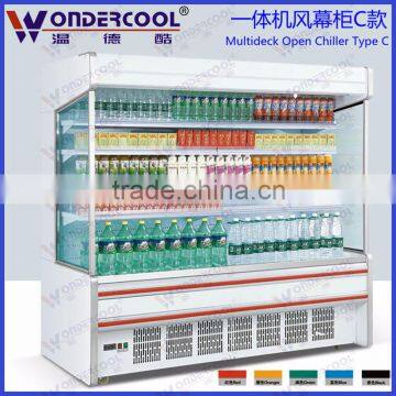 1.5Meter Hot sale soft drink supermarket beverage open air freezer