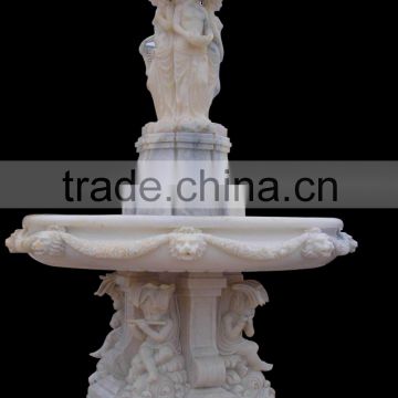 Outdoor Carved Stone Fountain