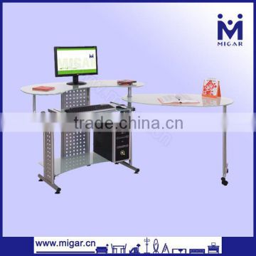 Rotating Glass Computer Desk MGD-1097M clear glass
