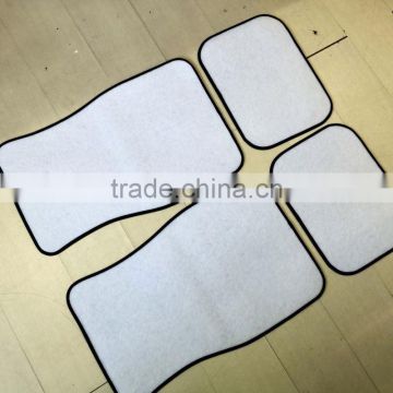 White Customised Blank Car Floor Mats Set for Sublimation Use