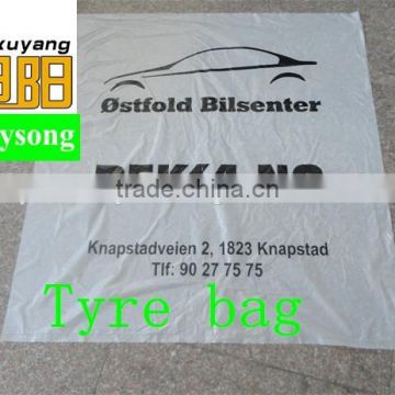 WHOLESALE! printed Plastic Tyre rubbish Bags on roll to protect tyre