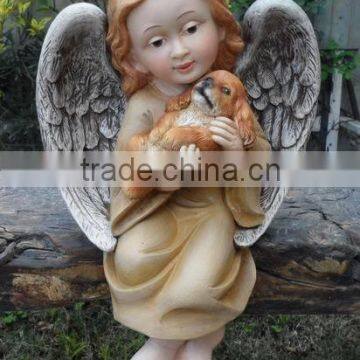 polyresin angel garden statue