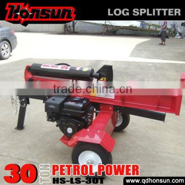 6.5hp B&S Gross and Honda GX200 gasoline engine equipped optional control valve hydraulic log splitter and saw machine 30 ton