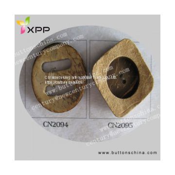 Big Hole Natural Coconut Shell Button