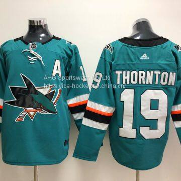 San Jose Sharks #19 Thornton Green Jersey