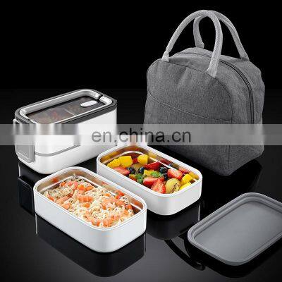 Tiffin Take Away Food Packaging Insulated Thermal Children School Heated Plastic Metal Bento Stainless Steel Kids Lunch Box