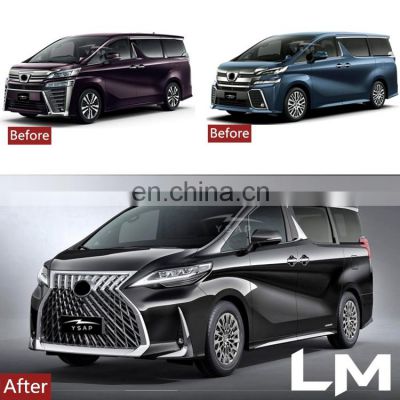 New arrival hot selling auto body kit accessories headlamp taillamp bumper grille for 15-20 Vellfire facelift to LM kit