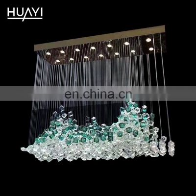 HUAYI Hotel Project Unique Design Specialized Hotel Customized Modern Chandelier Pendant Light