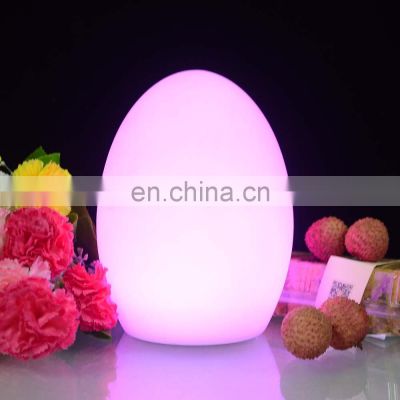 led color changing table lamp egg shaped restaurant hotel rechargeable cordless led table night light lamp