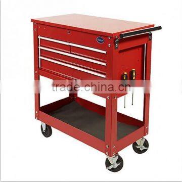 Steel Rolling Metal Tool Cart with Ball Bearing Drawers