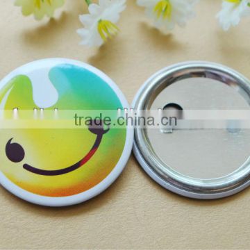 printing tin button badge with safety pin